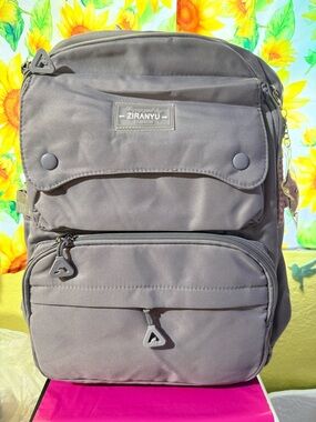 Ziranyu Girls Gray Travel Backpack - Multi-Pocket Organizer